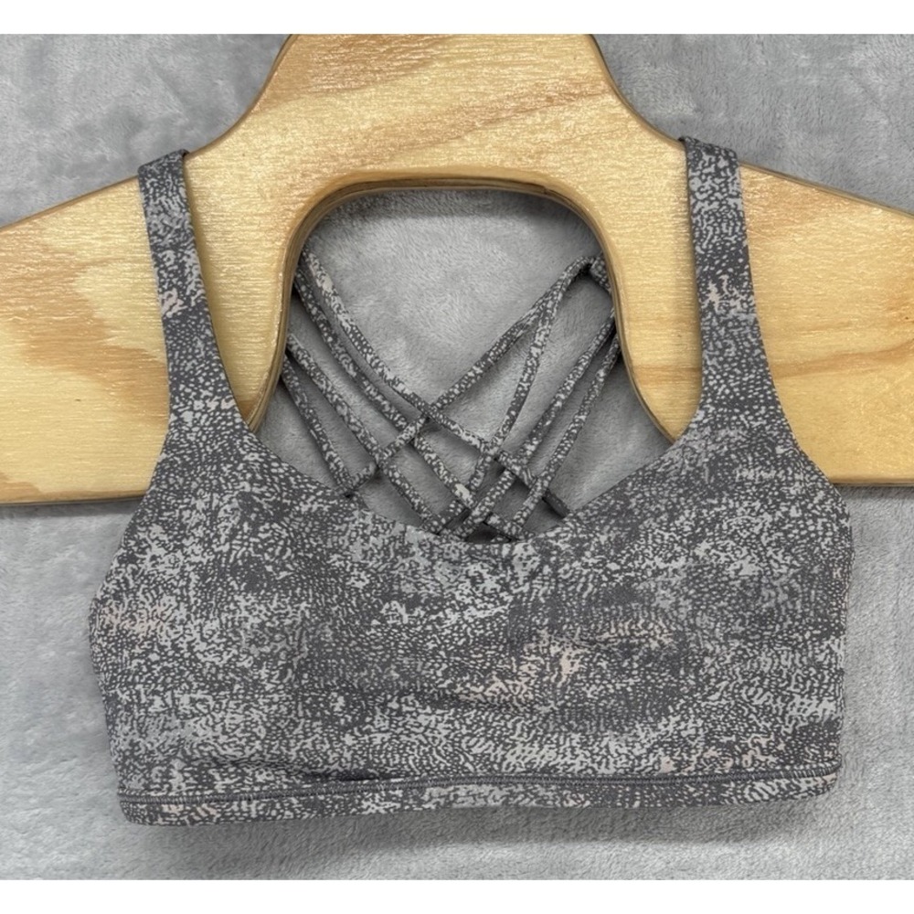 Lululemon Free To Be Bra (Wild) Frozen Vista Alpine White Multi Women's Size 4